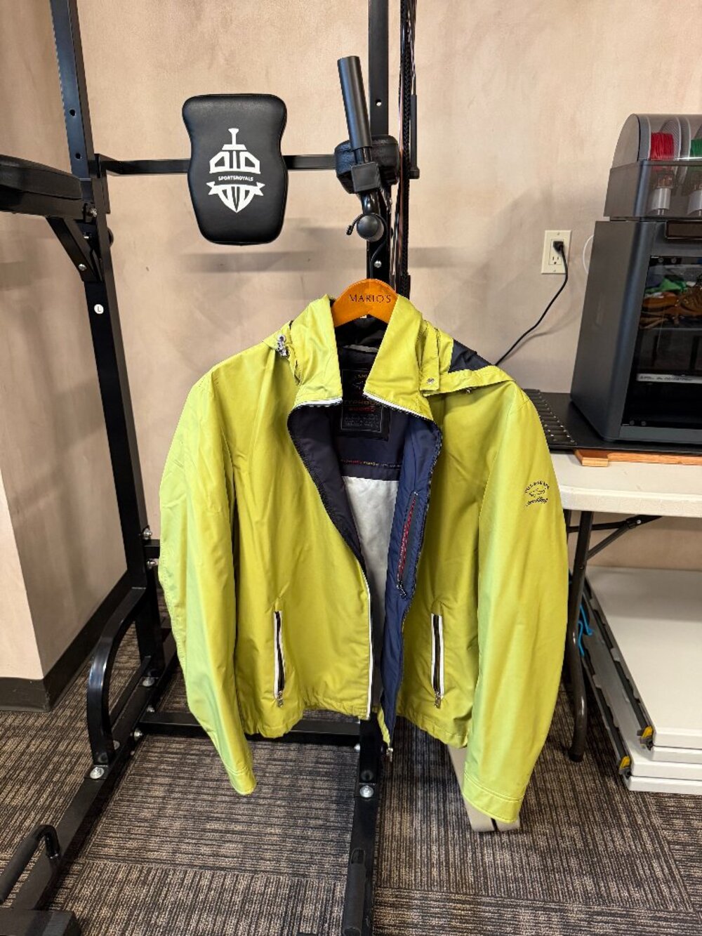 Paul & Shark Yachting Men's Large Lime Typhoon 20000 Full-Zip Jacket
